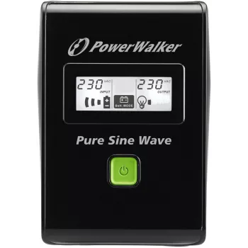 POWERWALKER - BLUEWALKER UPS Vi 800 Sw 800va / 480w Wyświetlacz LCD 2 x gniazdo Schuko AVR Czarny
