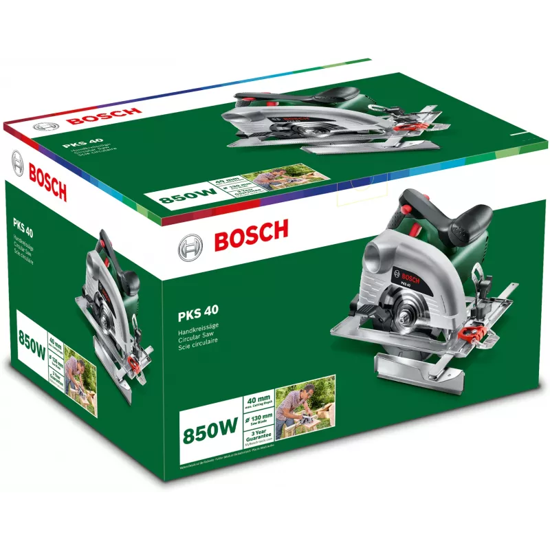 Bosch PKS 40 13 cm Zielony, Srebrny 5300 RPM 850 W
