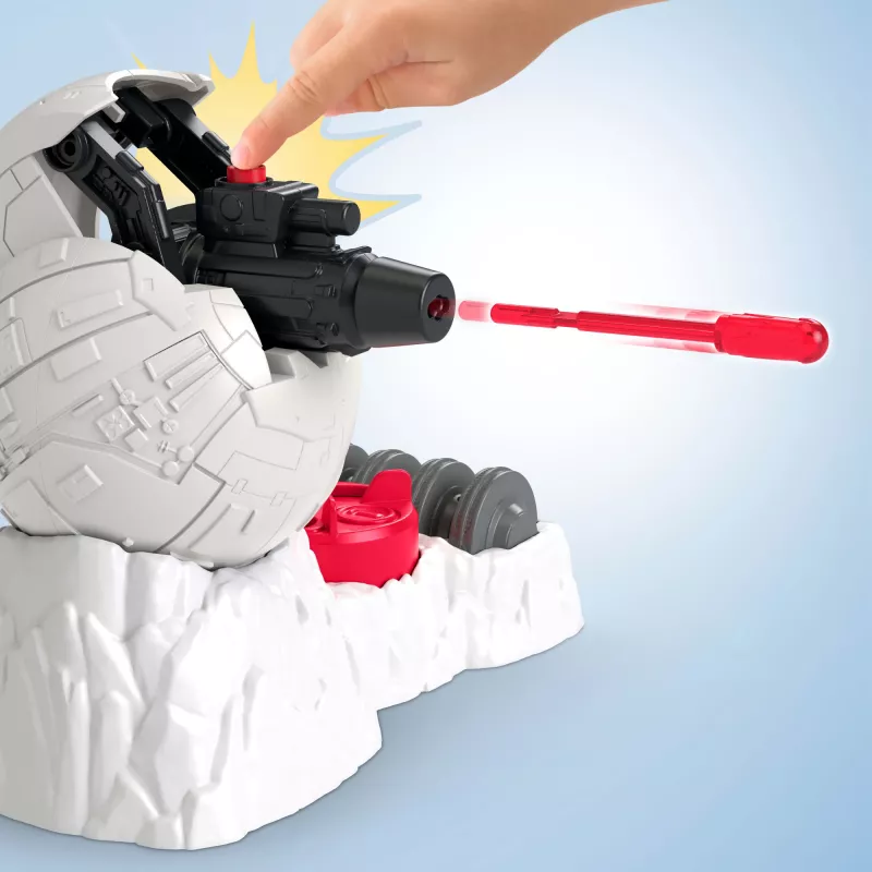 Fisher-Price Imaginext STAR WARS Rebel Base Cannon zabawka z kluczem metalowym odlewanym Luke Skywalker, 5 elementów