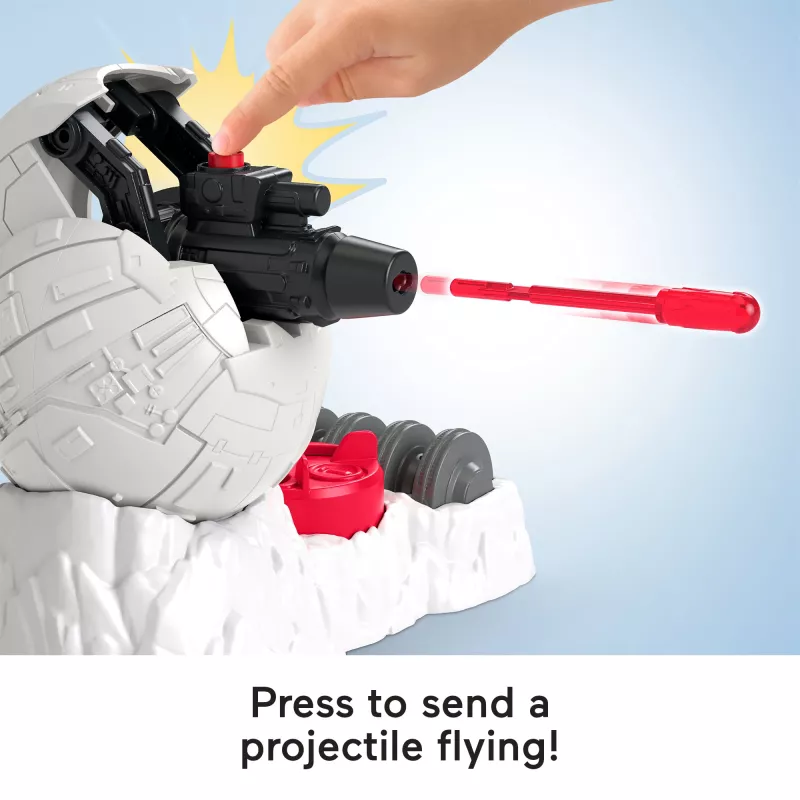 Fisher-Price Imaginext STAR WARS Rebel Base Cannon zabawka z kluczem metalowym odlewanym Luke Skywalker, 5 elementów