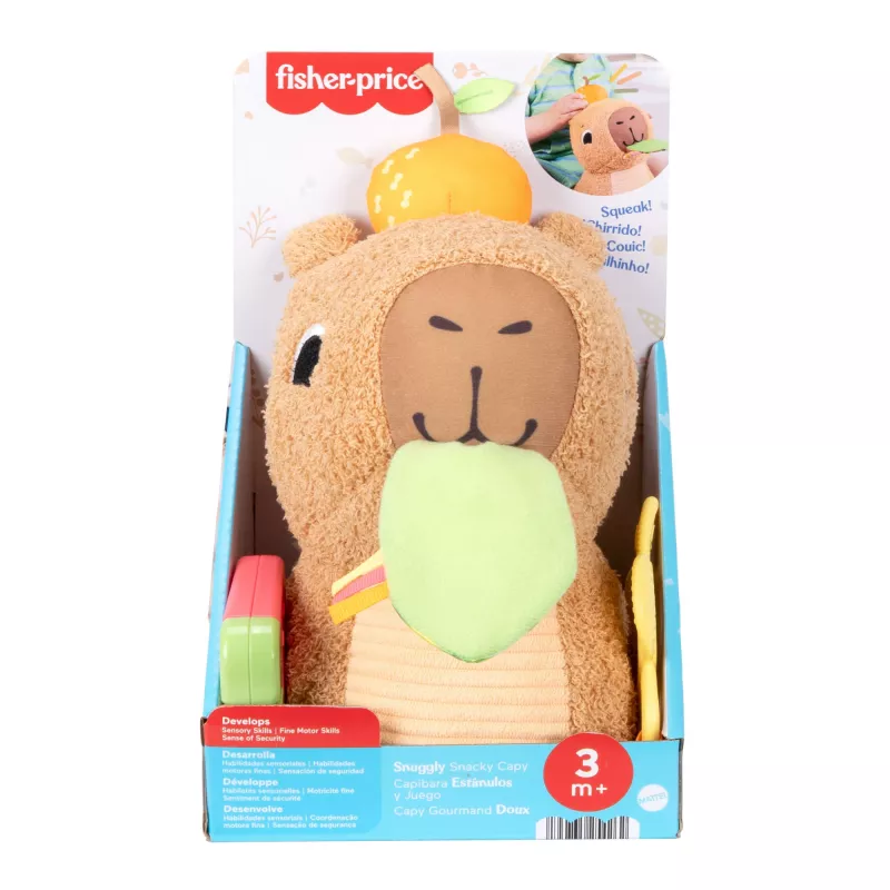 Zabawkowa kapibara Fisher-Price Snuggly Snacky Capy 0,5 roku