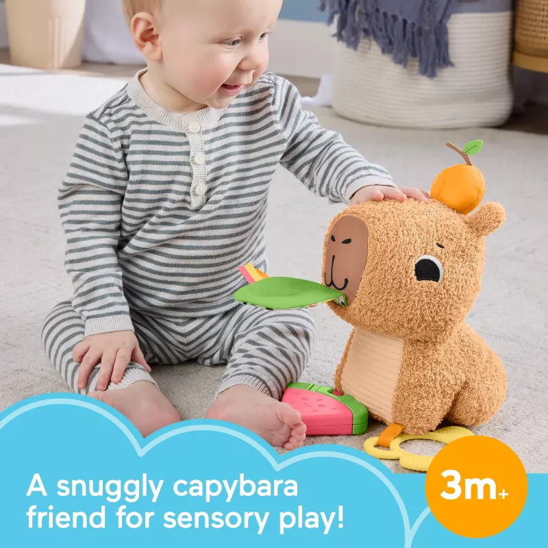 Zabawkowa kapibara Fisher-Price Snuggly Snacky Capy 0,5 roku