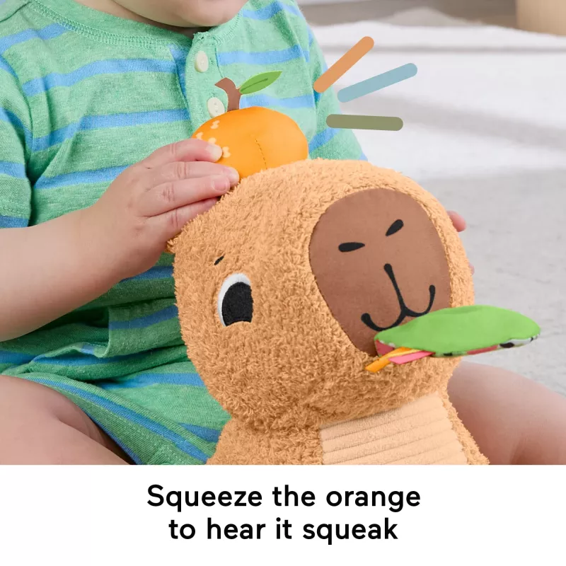 Zabawkowa kapibara Fisher-Price Snuggly Snacky Capy 0,5 roku