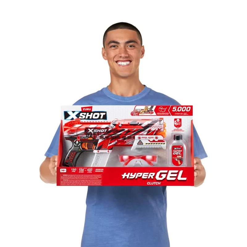 XSHOT Hyper Gel Clutch Blaster (5 000 kulek Hyper Gel) ZURU