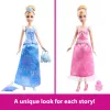 Lalka Disney Princess 2-in-1 Stories Kopciuszek z 2 zatrzaskowymi stanikami, 2 spódniczkami i 9 akcesoriami