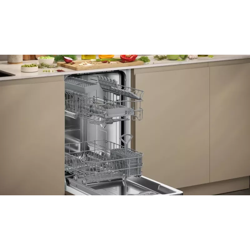 Zmywarka NEFF S853HKX20E w pełni zabudowana slimline na 10 kompletów naczyń, Home Connect, 46 dB