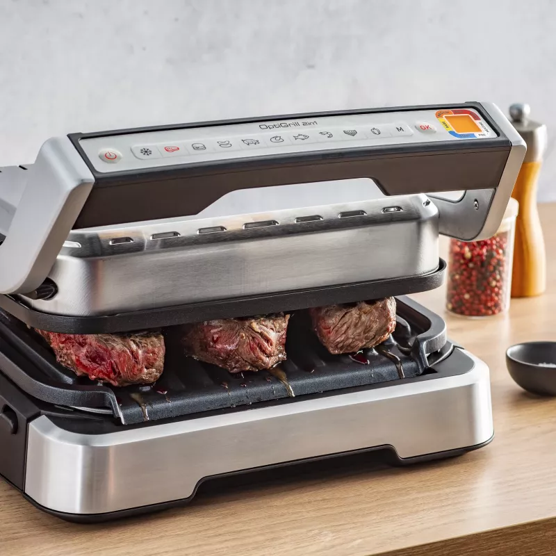 Grill kontaktowy Tefal OptiGrill 2in1 GC773D Stal nierdzewna 2100 W