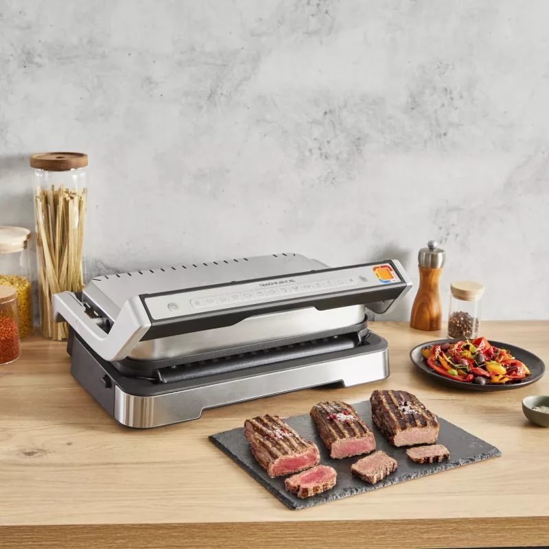 Grill kontaktowy Tefal OptiGrill 2in1 GC773D Stal nierdzewna 2100 W