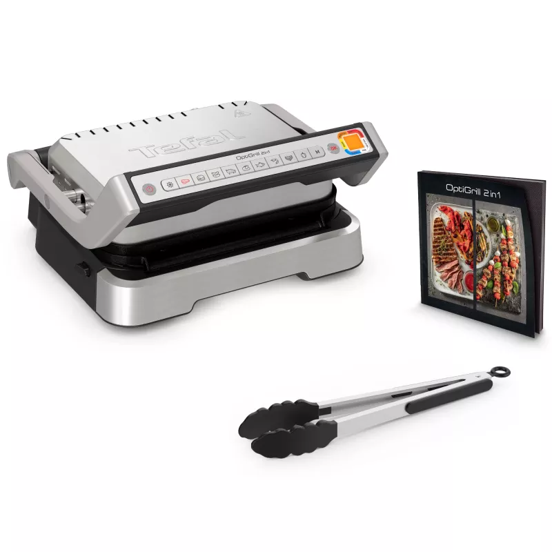 Grill kontaktowy Tefal OptiGrill 2in1 GC773D Stal nierdzewna 2100 W