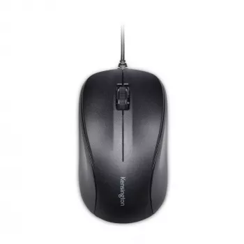 Kensington Wired Valumysz, symetryczna, optyczna, USB typu A, 1000 DPI, czarna