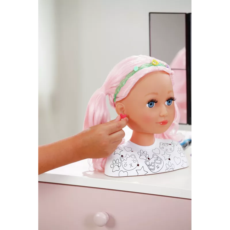Akcesoria i markery do stylizacji BABY born, Głowa lalki do makijażu/stylizacji, Kobieta, Od 3 lat, Chłopiec/Dziewczynka, Wielokolorowy