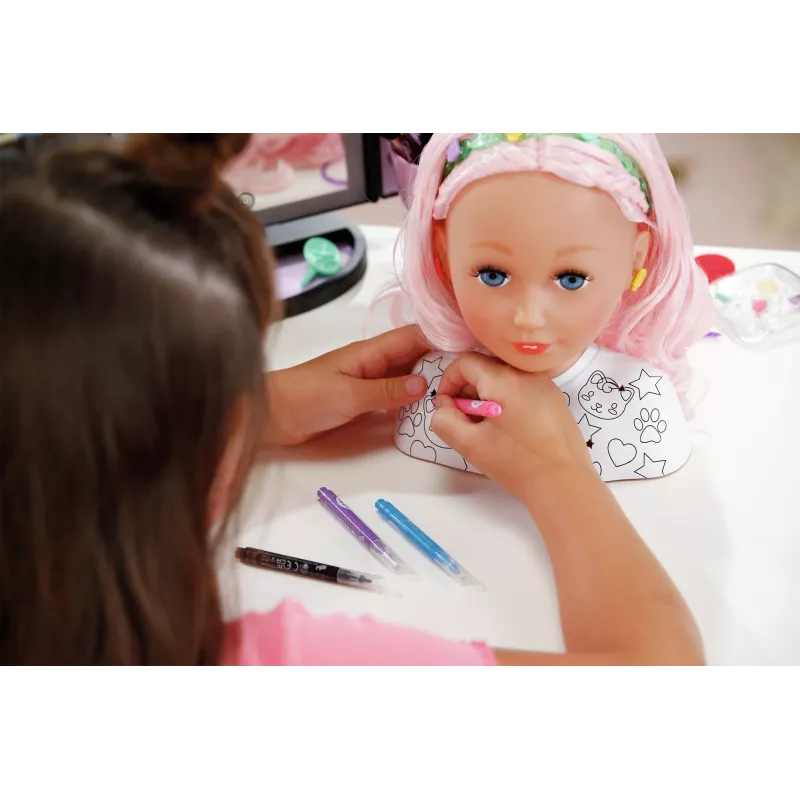 Akcesoria i markery do stylizacji BABY born, Głowa lalki do makijażu/stylizacji, Kobieta, Od 3 lat, Chłopiec/Dziewczynka, Wielokolorowy