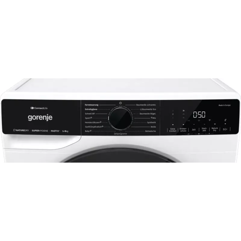Suszarka bębnowa Gorenje DPNA93W z pompą ciepła, wolnostojąca, ładowana od przodu, 9 kg, biała, klasa energetyczna C