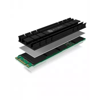ICY BOX IB-M2HS-701 Radiator/Chłodzenie do M.2 NVMe SSD Czarny 1 szt.