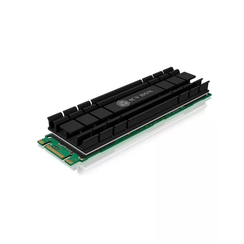 ICY BOX IB-M2HS-701 Radiator/Chłodzenie do M.2 NVMe SSD Czarny 1 szt.