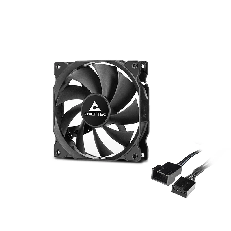 Chieftec ZF-1225PWM system chłodzenia komputera Wentylator do obudowy komputera 12 cm Czarny 1 szt.