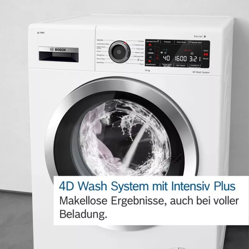 Bosch Serie 8 WGB256041 pralka Front-load 10 kg 1600 RPM Czarny, Biały