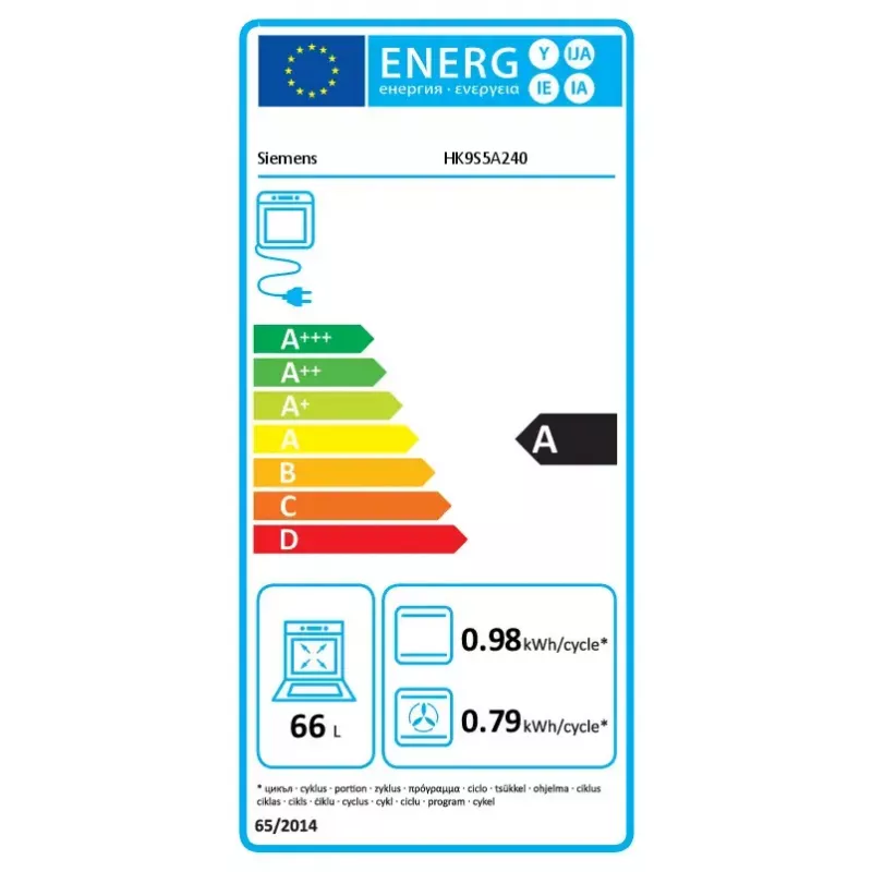 Siemens iQ500 HK9S5A240 kuchenka wolnostojąca Elektryczna Płyta ceramiczna Czarny