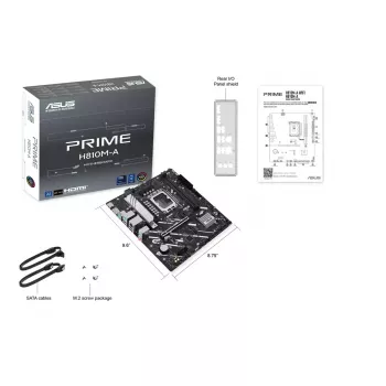 Płyta główna ASUS PRIME H810M-A-CSM — Intel H810, LGA 1851, microATX, 2× DDR5 DIMM (do 128 GB), 2× M.2, 4× SATA III, PCIe 4.0