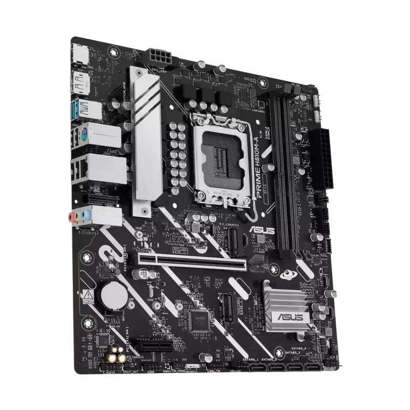Płyta główna ASUS PRIME H810M-A-CSM — Intel H810, LGA 1851, microATX, 2× DDR5 DIMM (do 128 GB), 2× M.2, 4× SATA III, PCIe 4.0