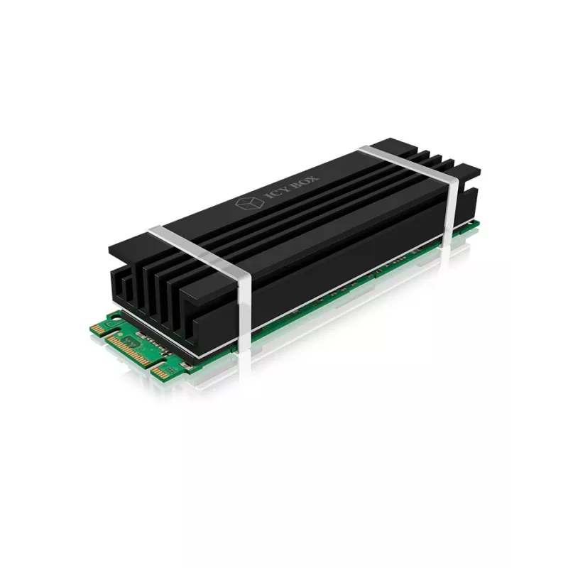 ICY BOX IB-M2HS-70 Radiator/chłodzenie do dysku SSD Kolor czarny 1 szt.
