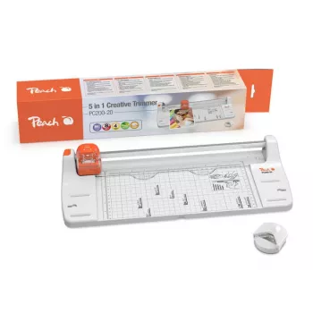 Peach 5 w 1 Creative Trimmer PC200-20, 5 arkuszy, pomarańczowy, biały, 1 szt.