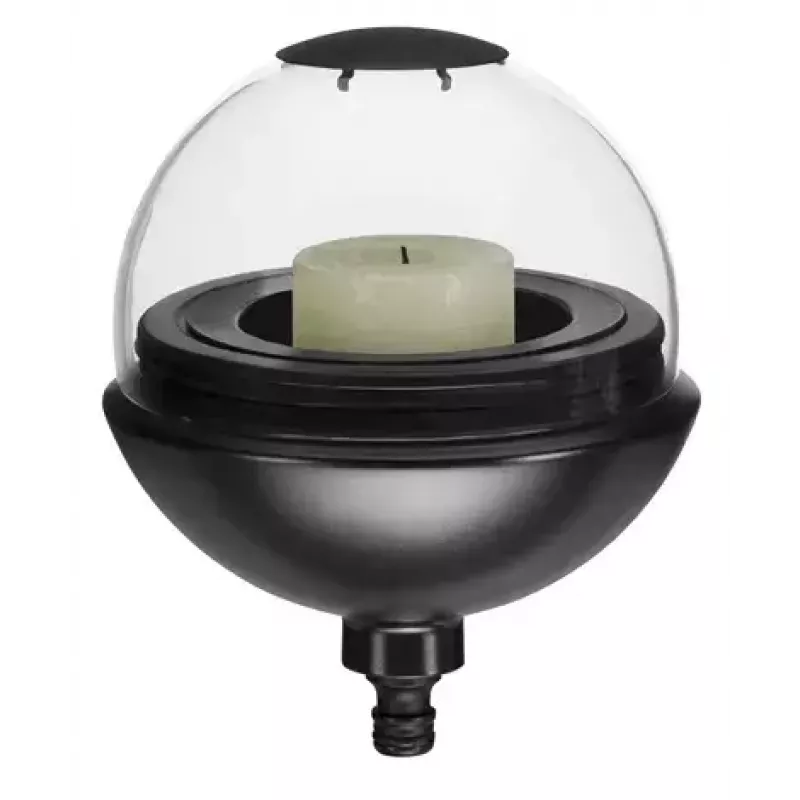 Lampion ogrodowy Gardena 11430-20 Czarny Przezroczysty Okrągły Na słup 1 szt.