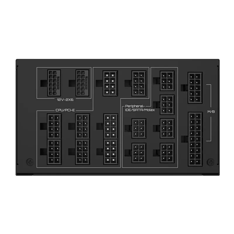 Zasilacz GIGABYTE UD1600PM PG5 1600W, 80 PLUS Platinum, sprawność 92%, 20+4 pin ATX, wentylator 120 mm, czarny
