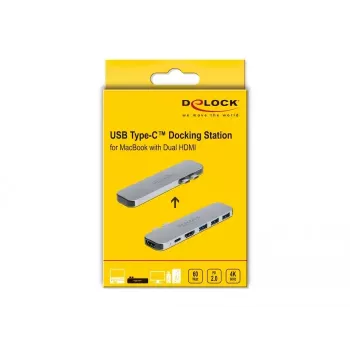 Stacja dokująca DeLOCK Docking Station for MacBook Dual HDMI 4K PD Hub