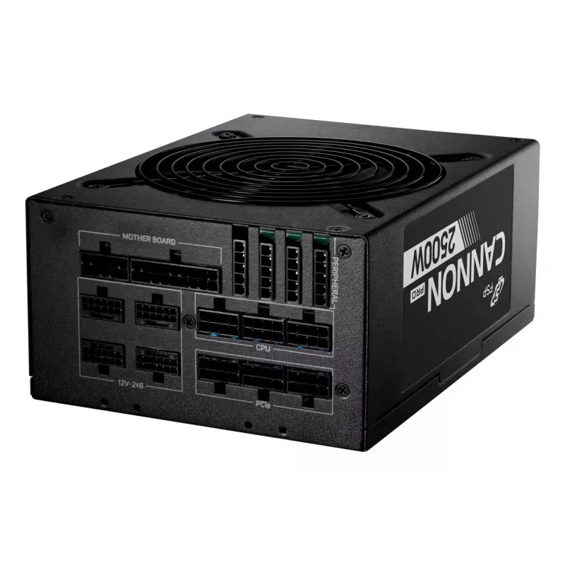 FSP CANNON PRO 2500W Zasilacz ATX ATX3.1 Czarny, 2500 W, 200 - 240 V, 50/60 Hz, 15 - 12 A, Aktywny, 125 W