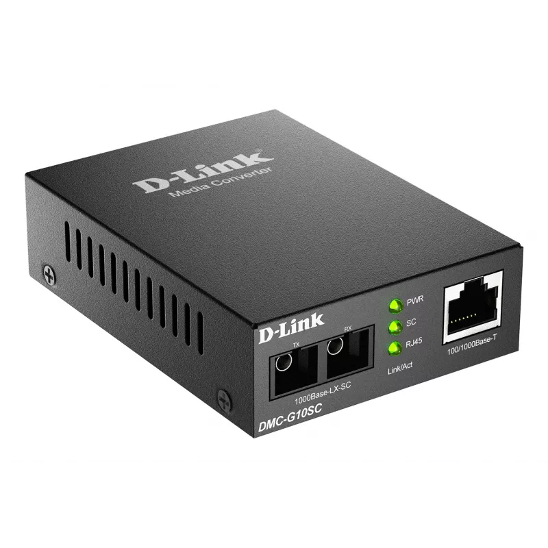 Konwerter mediów D-Link DMC-G10SC/E 100/1000BaseT na 1000BaseLX SC światłowód