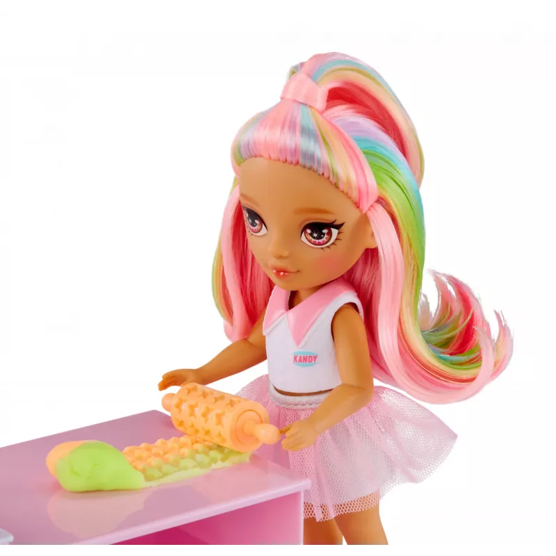 Rainbow High Little Dessert Shop z zestawem Kandy, Lalka modowa, Dziewczynka, 4 lata, 140 mm, Wielokolorowy