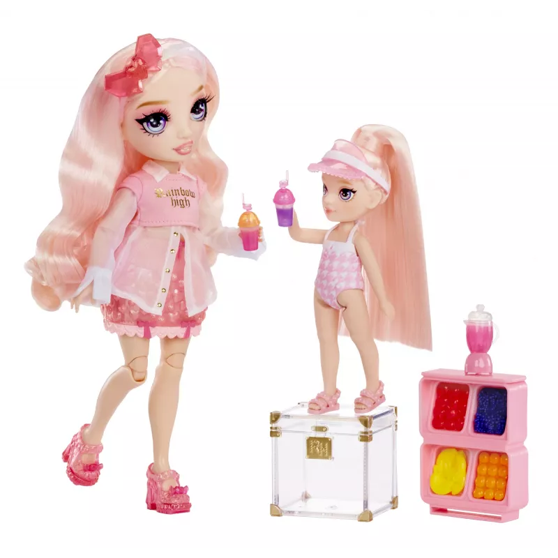 Rainbow High Little Pool Day with Blush Playset, Lalka modowa, Dziewczynka, 4 lat(a), 140 mm, Wielokolorowy