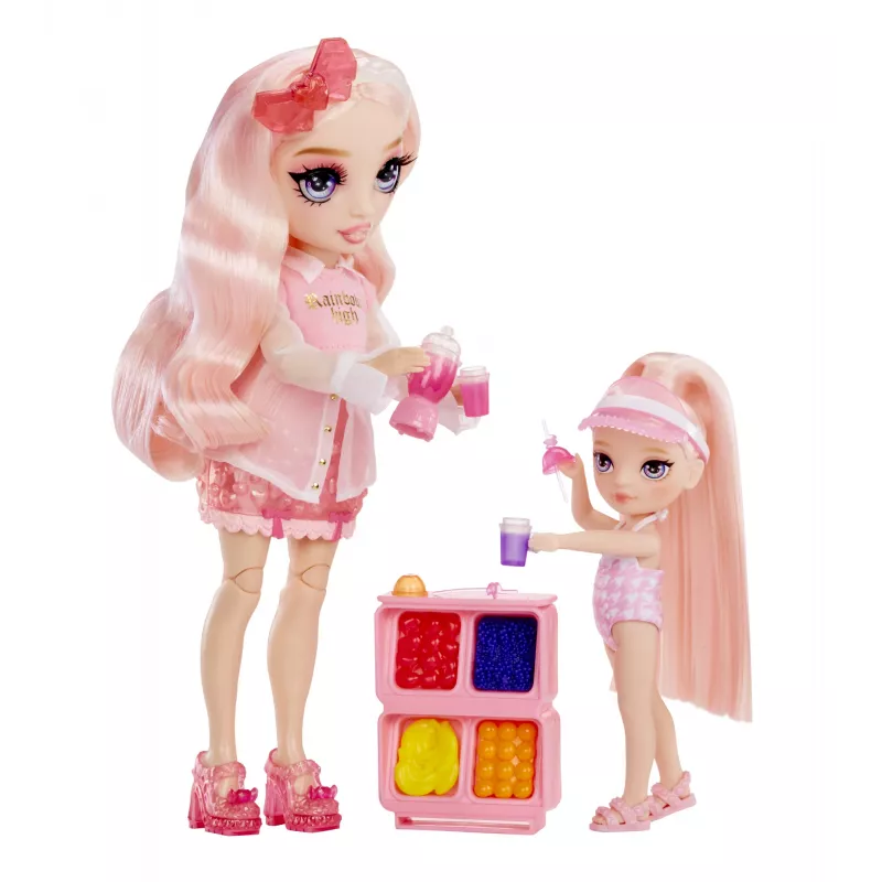 Rainbow High Little Pool Day with Blush Playset, Lalka modowa, Dziewczynka, 4 lat(a), 140 mm, Wielokolorowy