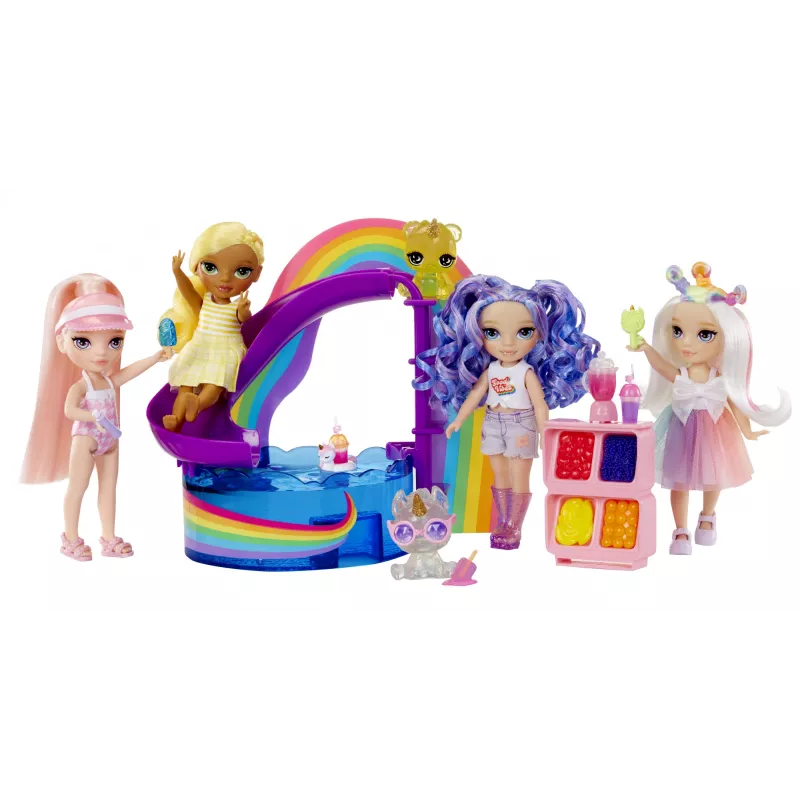 Rainbow High Little Pool Day with Blush Playset, Lalka modowa, Dziewczynka, 4 lat(a), 140 mm, Wielokolorowy