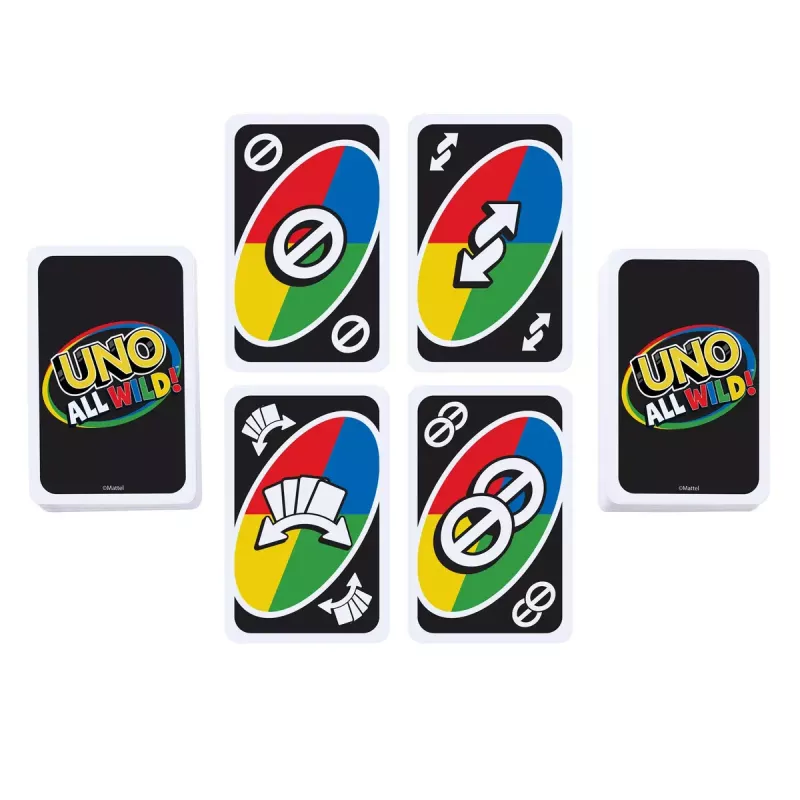 Gra karciana MATTEL Games UNO All Wild — rodzinna gra karciana, zalecany wiek 7+