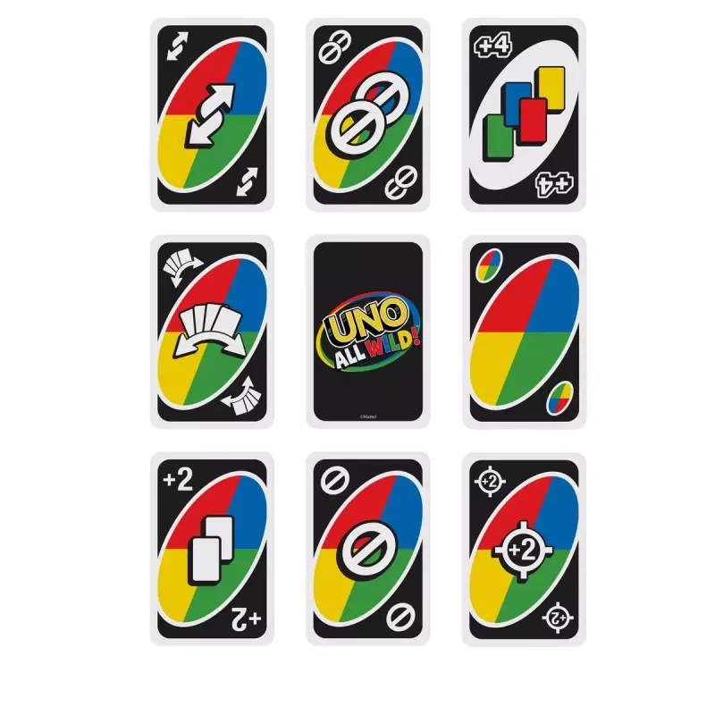 Gra karciana MATTEL Games UNO All Wild — rodzinna gra karciana, zalecany wiek 7+