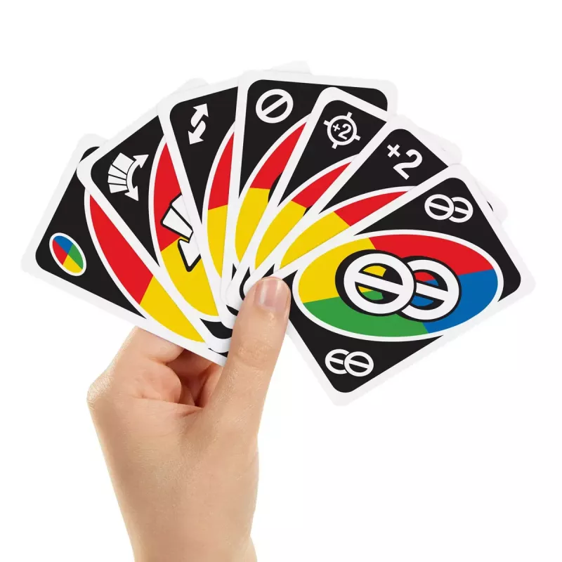 Gra karciana MATTEL Games UNO All Wild — rodzinna gra karciana, zalecany wiek 7+