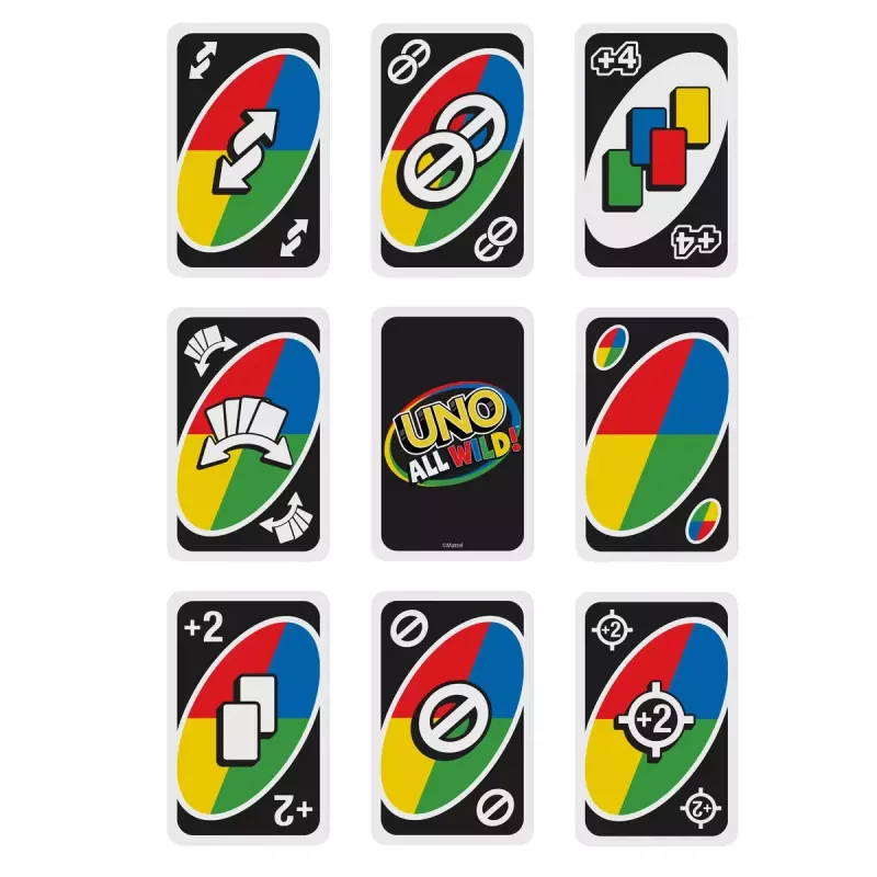 Gra karciana MATTEL Games UNO All Wild — rodzinna gra karciana, zalecany wiek 7+