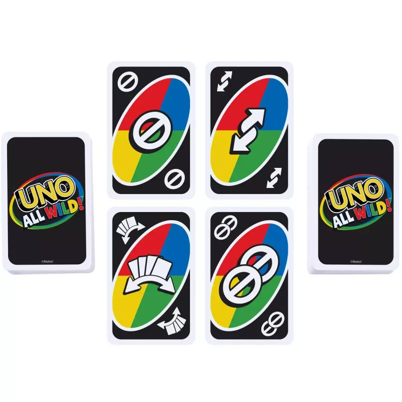 Gra karciana MATTEL Games UNO All Wild — rodzinna gra karciana, zalecany wiek 7+