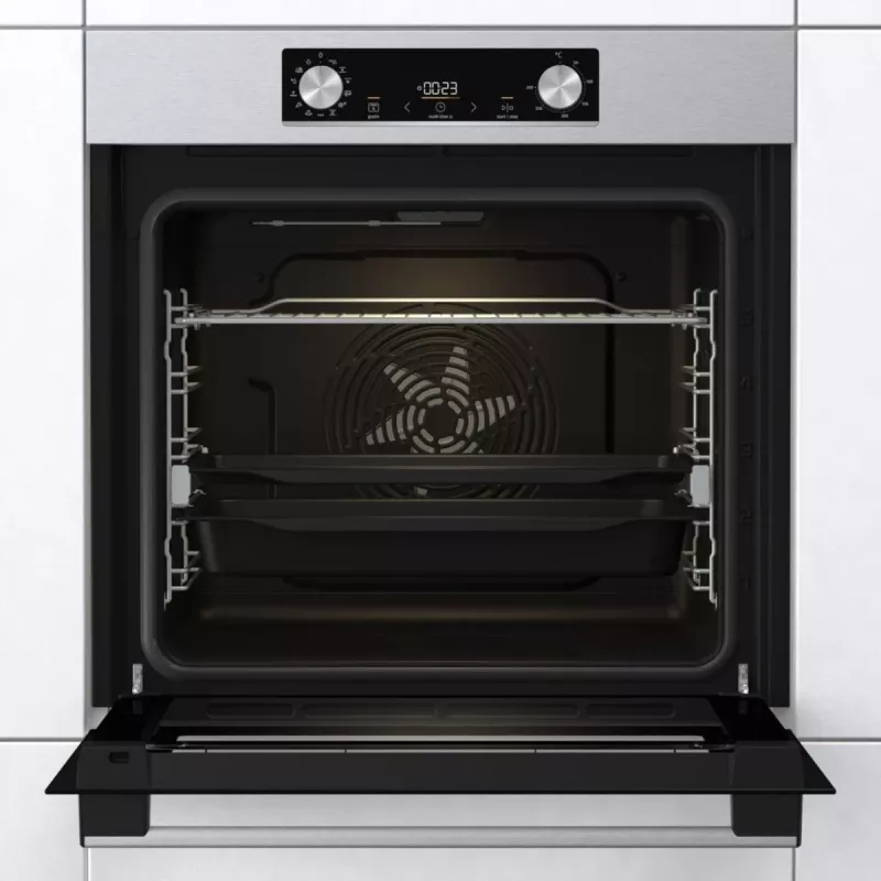 Piekarnik elektryczny do zabudowy Gorenje BIGSPACE 77 L 3500 W — biały, sterowanie dotykowe i pokrętła, lampa halogenowa