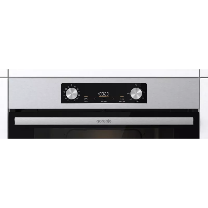 Piekarnik elektryczny do zabudowy Gorenje BIGSPACE 77 L 3500 W — biały, sterowanie dotykowe i pokrętła, lampa halogenowa