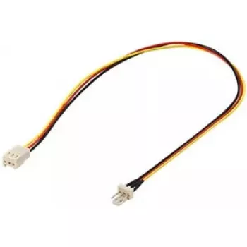 Przedłużacz zasilania wentylatora PC Goobay, wtyk 3-pin męski/żeński, 0,3 m
