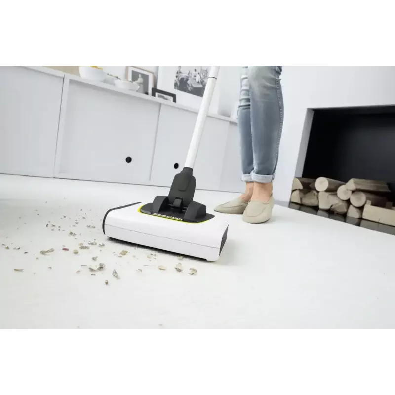 Elektryczna miotła Karcher KB 5 — bezprzewodowa Li‑Ion 3,6 V, czas pracy 30 min, szerokość 230 mm, bezworkowa 0,37 L