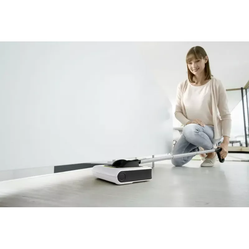 Elektryczna miotła Karcher KB 5 — bezprzewodowa Li‑Ion 3,6 V, czas pracy 30 min, szerokość 230 mm, bezworkowa 0,37 L
