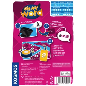 Kosmos Oh my word 684891 gra imprezowa, 2–6 graczy, 15 min, od 10 lat
