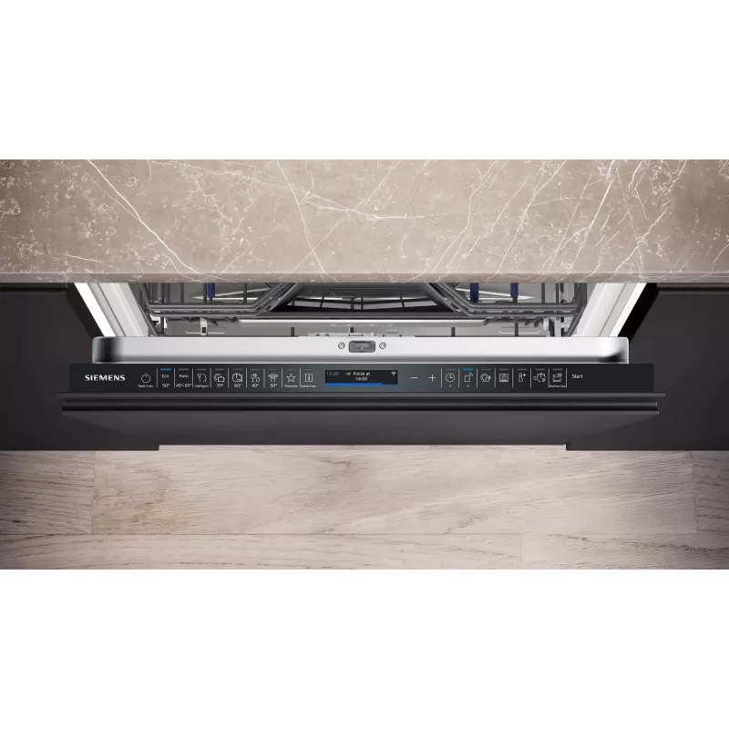 W pełni zabudowana zmywarka Siemens iQ700 SN87TX02CE — 14 kompletów, klasa energetyczna A, 42 dB, 60 cm