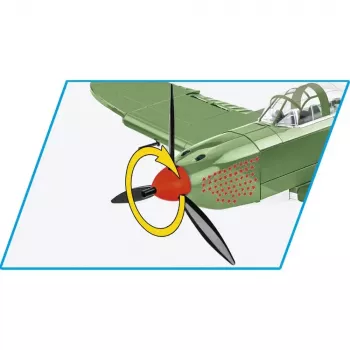 Klockowy zestaw konstrukcyjny Cobi Bell P-39Q Airacobra Olive zielony