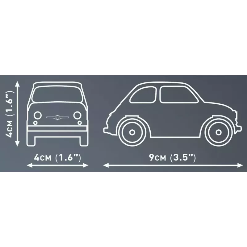 Zabawka konstrukcyjna Cobi Fiat Abarth 595 model 24514 — skala 1:35, kolekcjonerski pojazd do zbudowania