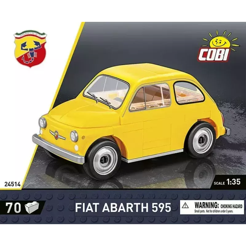 Zabawka konstrukcyjna Cobi Fiat Abarth 595 model 24514 — skala 1:35, kolekcjonerski pojazd do zbudowania